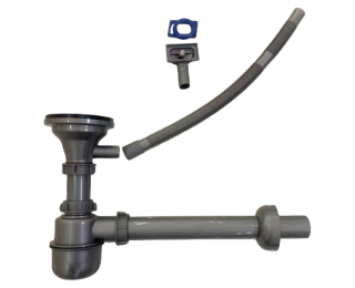 Nerezový kuchynský drez so sifónom Inox New 58x43 cm - chróm