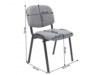 Kancelárska stolička Iso 2 New - sivá