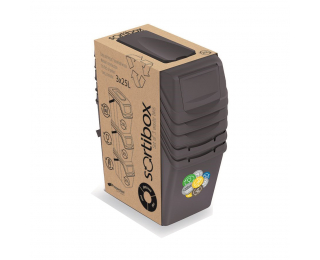 Odpadkový kôš (3 ks) na triedený odpad ISWB25S3 25 l - antracit Odpadkový kôš na triedený odpad (3 ks) ISWB25S3 25 l - antracit