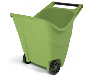 Plastový záhradný vozík IWO85Z 85 l - olivová