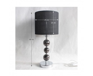 Stolná lampa Jade Typ 8 - čierna / chrómová / sivá