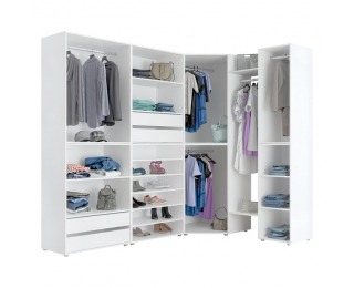 Vnútorné vybavenie skrine James Typ 7 - biela