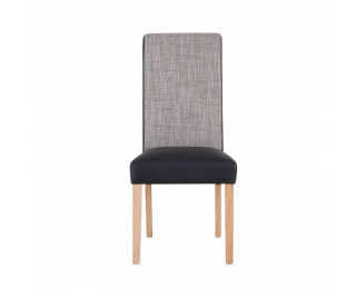 Jedálenská stolička Ardon - čierna / hnedá melírovaná / prírodná