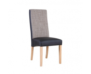 Jedálenská stolička Ardon - čierna / hnedá melírovaná / prírodná
