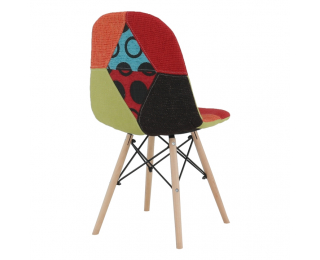 Jedálenská stolička Candie 2 New Typ 2 - vzor patchwork / buk