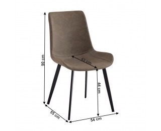 Jedálenská stolička Niro - hnedá