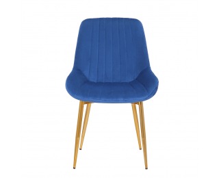 Jedálenská stolička Perlos - modrá / zlatá