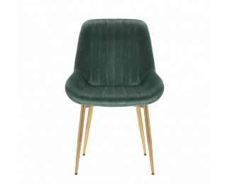 Jedálenská stolička Perlos - smaragdovozelená / zlatá
