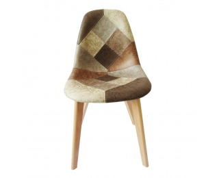 Jedálenská stolička Saleva - patchwork / buk