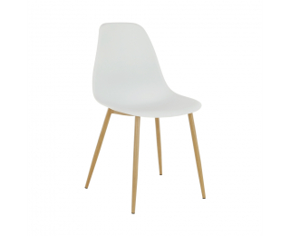 Jedálenská stolička Sintia - biela / prírodná