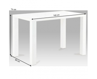 Jedálenský stôl Asper Typ 3 New - biely lesk