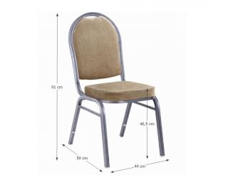 Konferenčná stolička Jeff 2 New - béžová / sivá