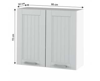 Horná kuchynská skrinka Julia Typ 11 - svetlosivá / biela