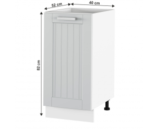 Dolná kuchynská skrinka Julia Typ 52 - svetlosivá / biela
