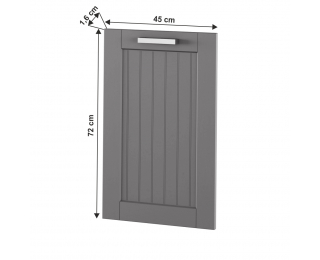 Dvierka na umývačku Julia Typ 55 45x72 cm - tmavosivá