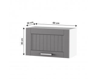 Horná kuchynská skrinka Julia Typ 9 - tmavosivá / biela