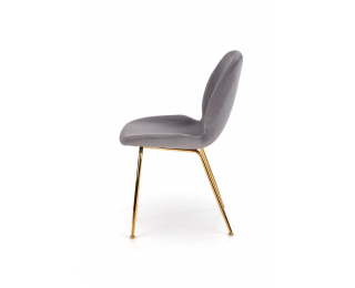 Jedálenská stolička K381 - sivá / zlatá