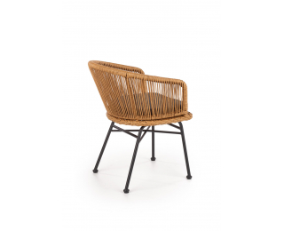 Záhradná stolička K400 - prírodná / sivá / čierna