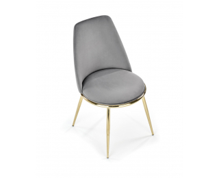 Jedálenská stolička K460 - sivá / zlatá