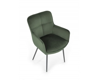 Jedálenské kreslo K463 - tmavozelená / čierna