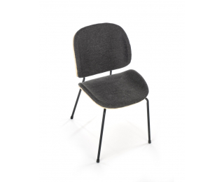 Jedálenská stolička K467 - tmavosivá / dub prírodný / čierna