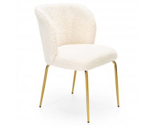 Jedálenská stolička K474 - krémová / zlatá