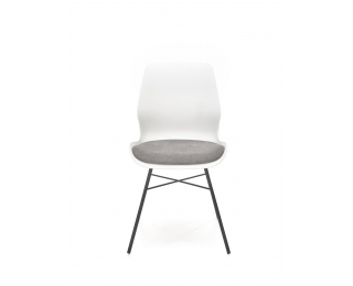 Jedálenská stolička K488 - biela / sivá / čierna