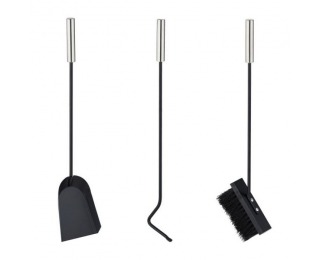 Stojan na drevo s krbovým náradím Kafer - čierna