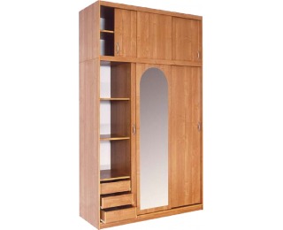 Šatníková skriňa s posuvnými dverami Kamma 6D - jelša