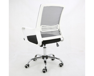 Kancelárska stolička s podrúčkami Apolo - sivá / čierna / biela