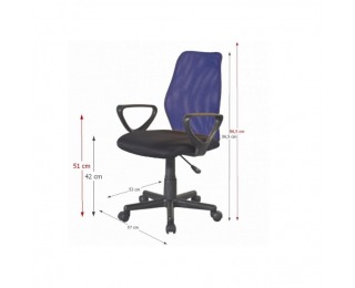 Kancelárska stolička s podrúčkami BST 2010 New - čierna / modrá