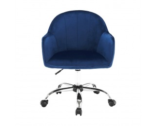 Kancelárske kreslo Erol - modrá / chróm Kancelárske kreslo Erol - modrá / chróm
