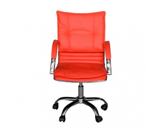 Kancelárske kreslo s podrúčkami Quirin New - červená / chróm