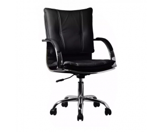 Kancelárske kreslo s podrúčkami Quirin New - čierna / chróm Kancelárske kreslo s podrúčkami Quirin New - čierna / chróm