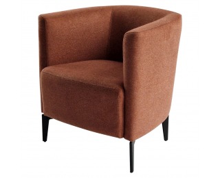 Konferenčné kreslo Kapy - terakota / čierna