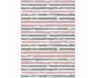 Koberec Karan 67x120 cm - ružová / sivá / biela