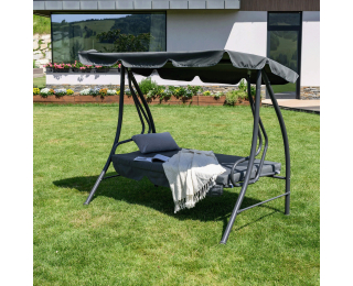 Záhradná hojdačka Kemi - sivá