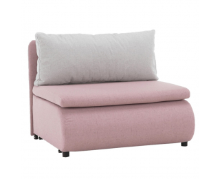 Rozkladacie kreslo s úložným priestorom Keny New - ružová / sivá