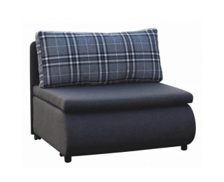 Rozkladacie kreslo s úložným priestorom Keny New - sivá / vzor