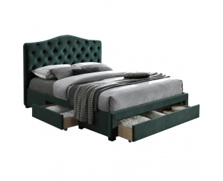 Manželská posteľ s roštom Kesada 180x200 cm - smaragdová (Velvet)