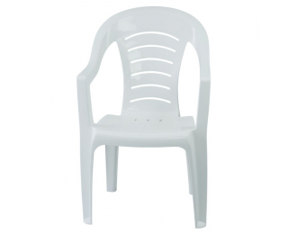 Záhradné stohovateľné kreslo Kesia - biela