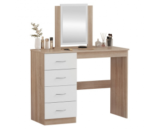 Toaletný stolík Klevis - dub sonoma / biela
