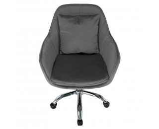 Kancelárske kreslo Klian - sivá (Velvet) / chróm