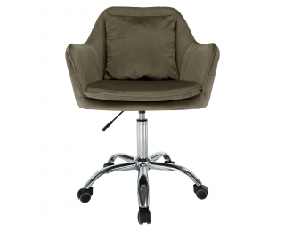 Kancelárske kreslo Klian - sivohnedá taupe (Velvet) / chróm