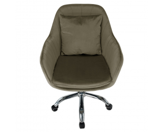 Kancelárske kreslo Klian - sivohnedá taupe (Velvet) / chróm