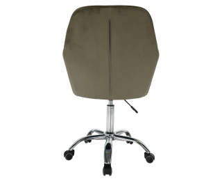 Kancelárske kreslo Klian - sivohnedá taupe (Velvet) / chróm
