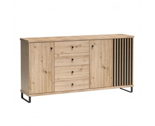 Kovové nožičky Koli 2 40,6x10 cm - čierna