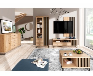 Kovové nožičky Koli 2 40,6x10 cm - čierna