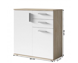Komoda Metris Typ 3 - dub sonoma / biela