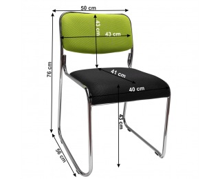 Konferenčná stolička Bulut - zelená / čierna